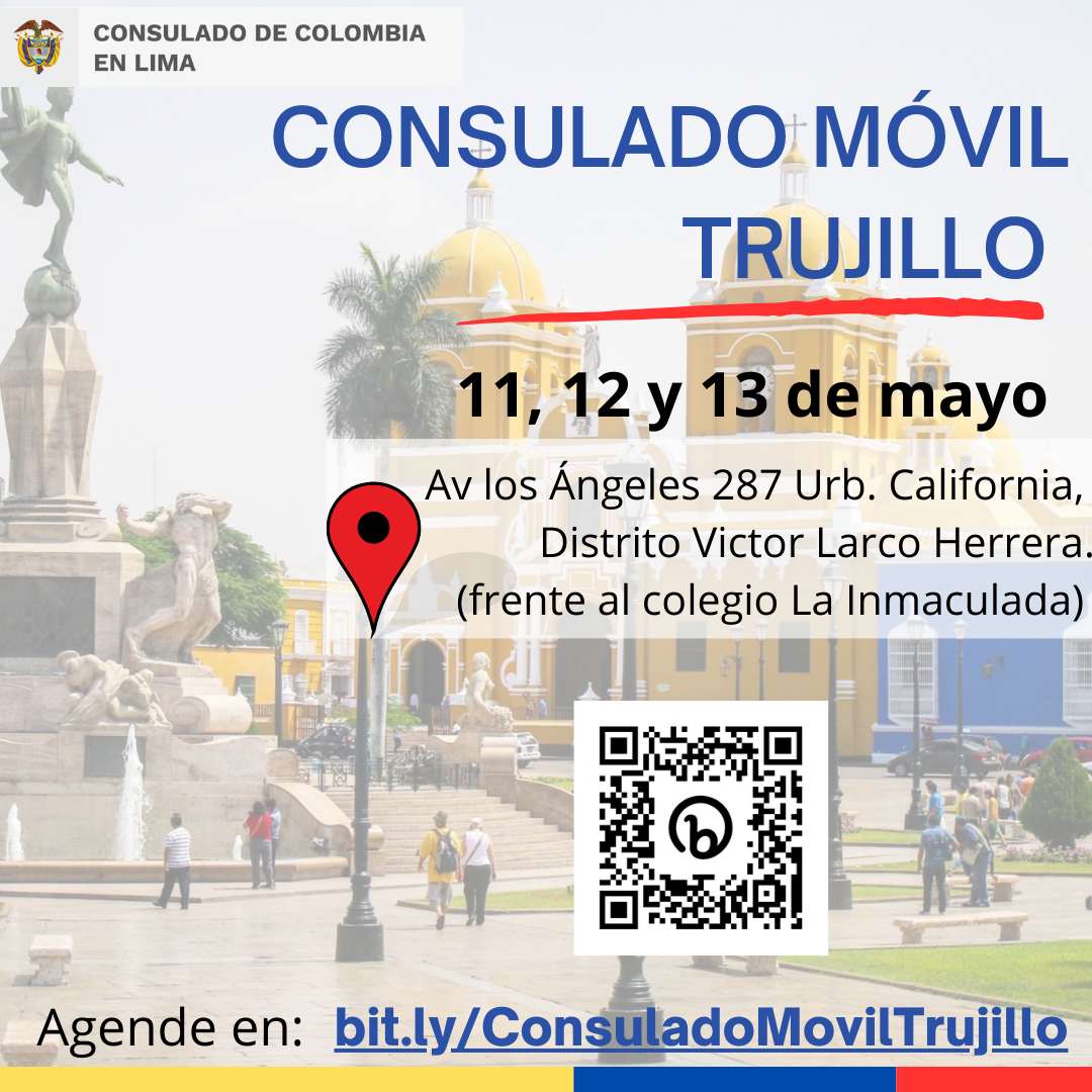 Consulado Móvil en Trujillo del 11 al 13 de mayo 