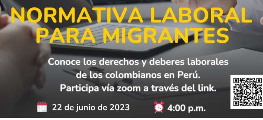 Charla online sobre la normativa laboral para migrantes en Perú