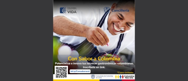 Consulado de Colombia en Lima invita al taller gratuito Con sabor a Colombia que inicia el 24 de julio de 2023