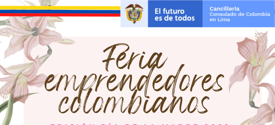Feria emprendedores colombianos el 7 de mayo de 2022