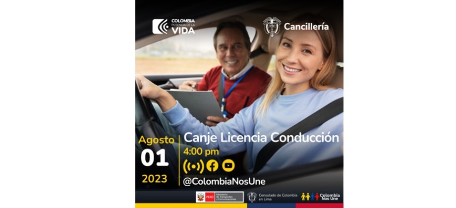 Participa de la charla sobre canje de licencia de conducción entre Colombia y Perú