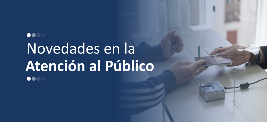 Banner de novedades de atención al público