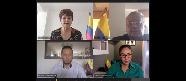 Consulado de Colombia en Lima realizó el primer evento consular comunitario virtual ‘Pregúntele al consulado’