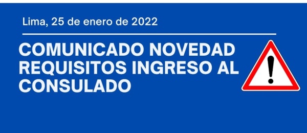 Novedades en los requisitos de ingreso al Consulado de Colombia en Lima